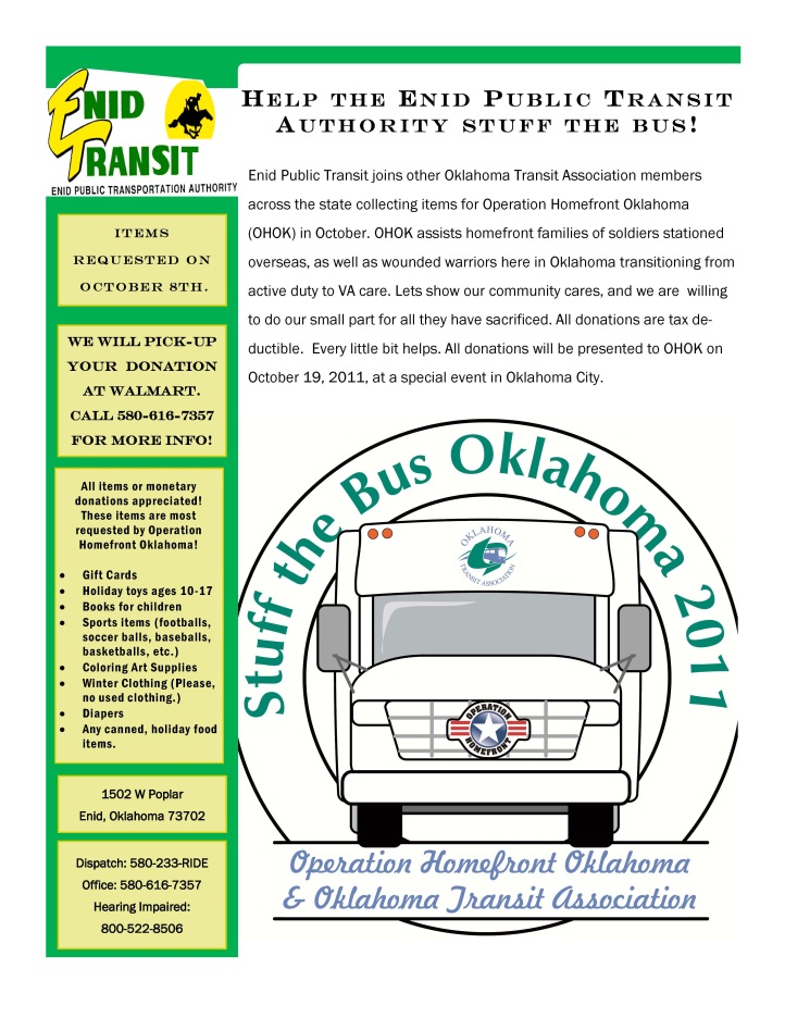 Stuff the Bus 2011 Flyer