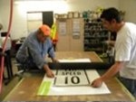 Sign lamination onto sign blank