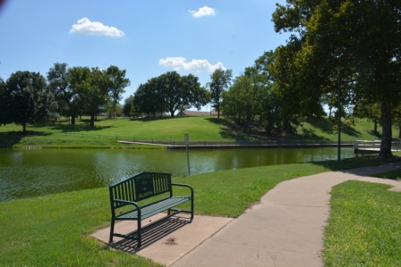 Government Springs N pond w bench and trail