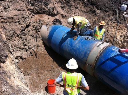 Working on the Kaw Lake Water Supply Project