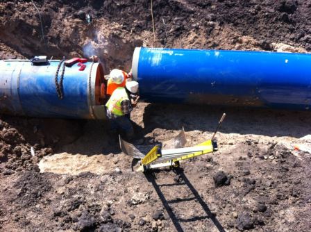 Working on the Kaw Lake Water Supply Project