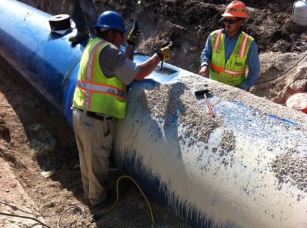 Working on the Kaw Lake Water Supply Project