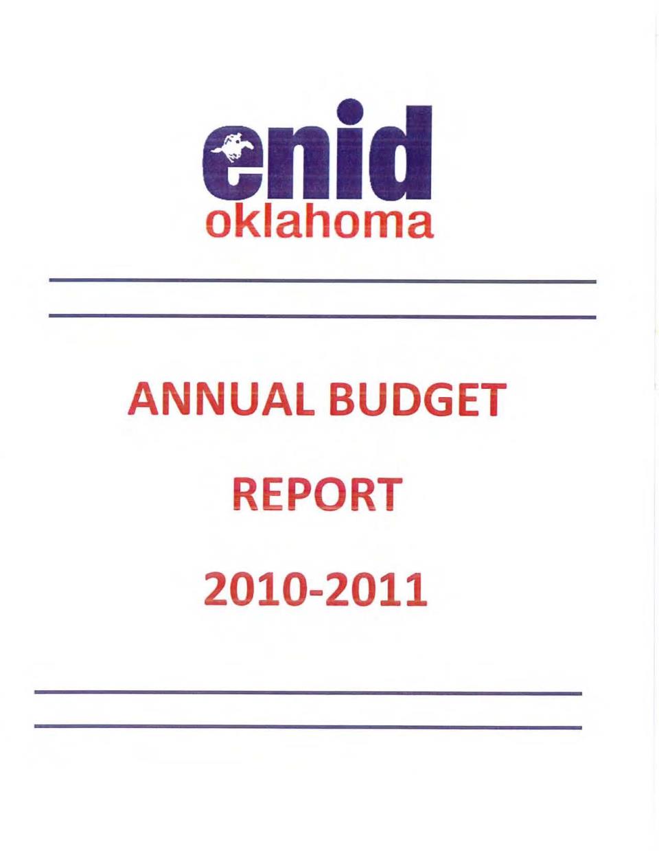 2010-2011 Budget Cover