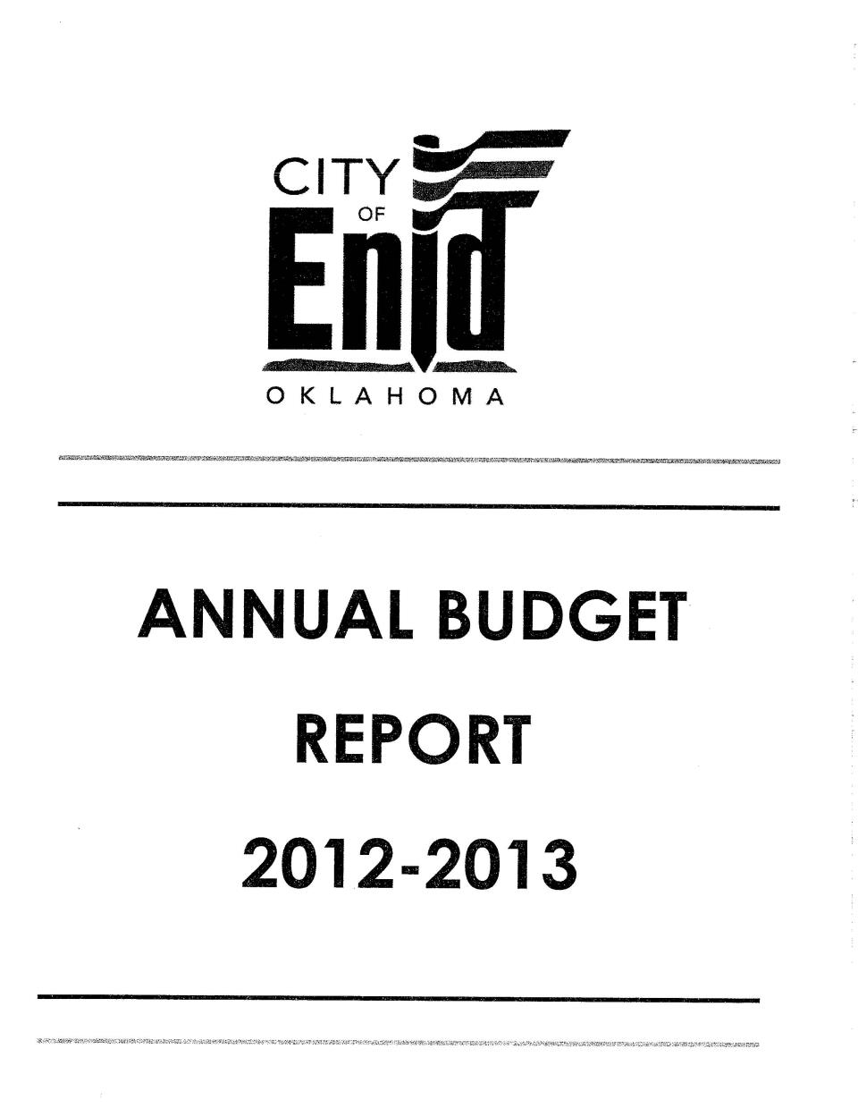 2012-2013 Budget Cover