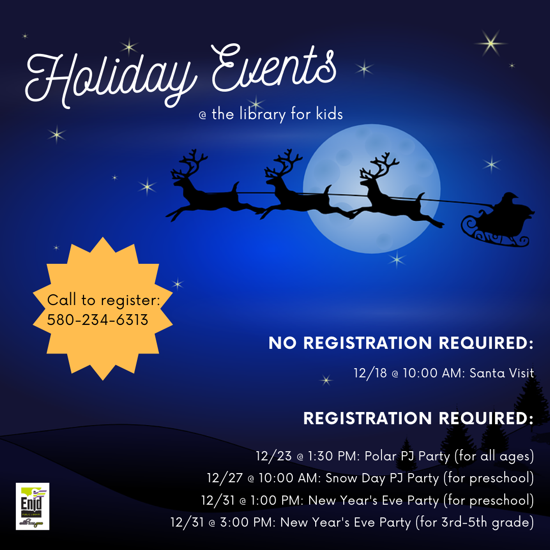 Holiday events, library